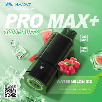 Hayati Pro Max Plus 6000 Rechargeable Replacement Pods (5-Pack)