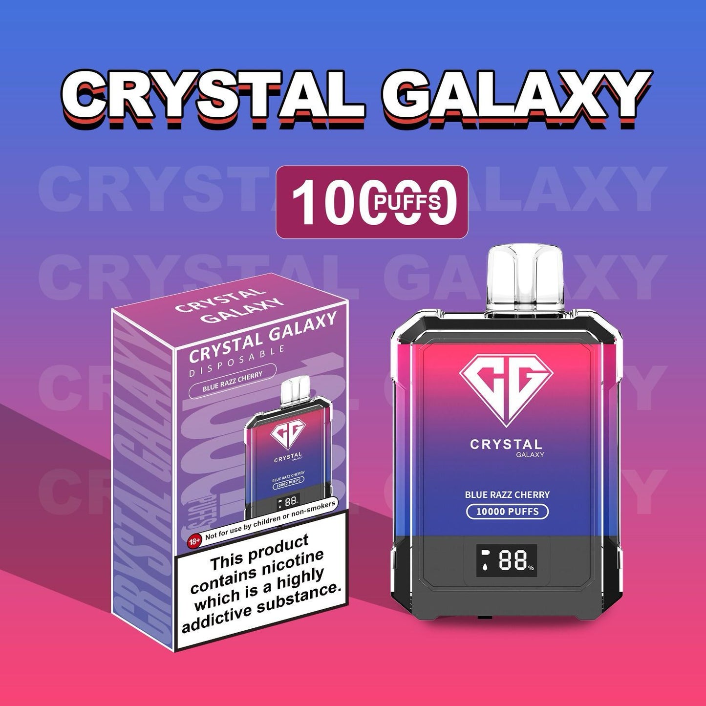 Crystal Galaxy 10000 Puffs Disposable Vape Pod 20MG