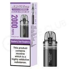 Argus Bar Neon 2000 Prefilled Pod Blueberry Sour Raspberry Flavoured
