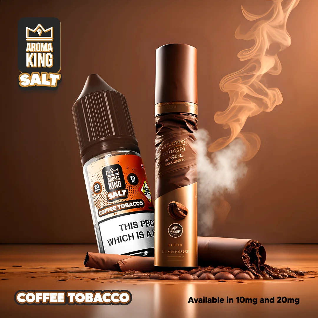 Aroma King 10ml nic salts e-liquid in coffee tobacco flavour
