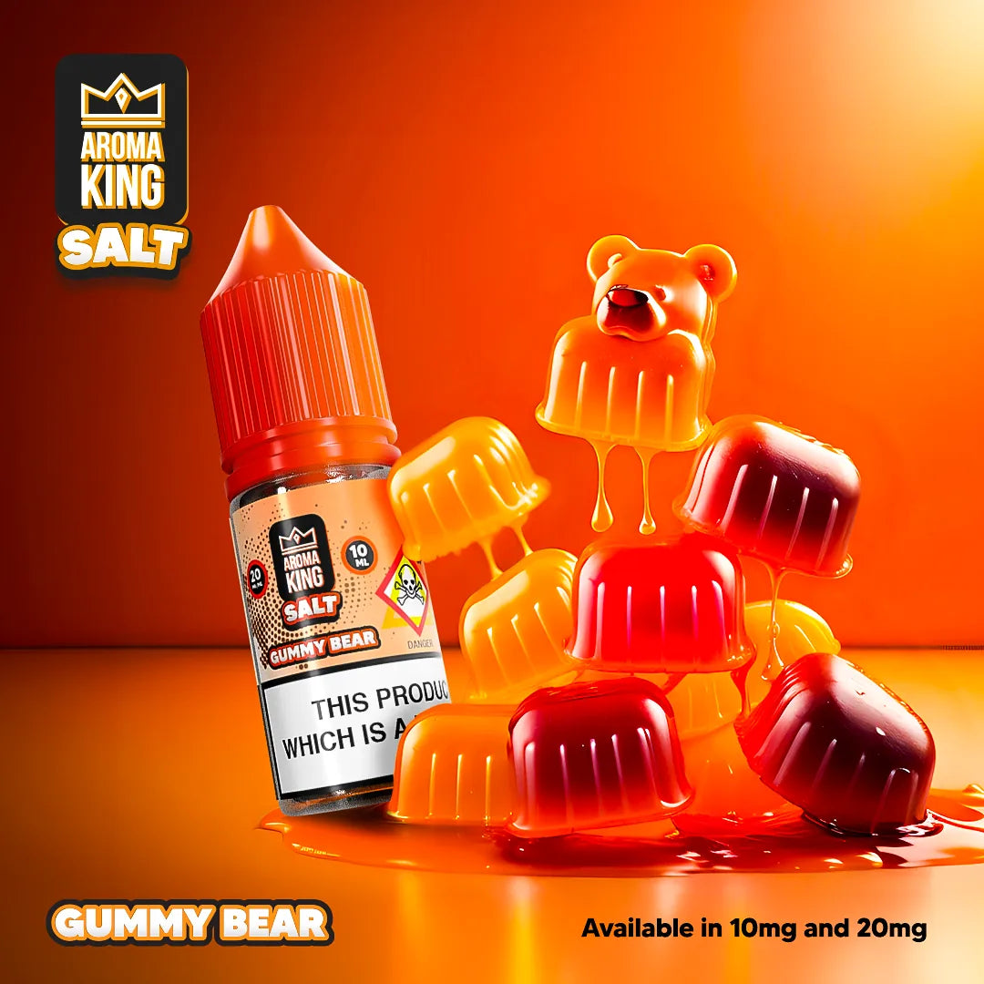 Aroma King 10ml nic salts e-liquid in gummy bear flavour