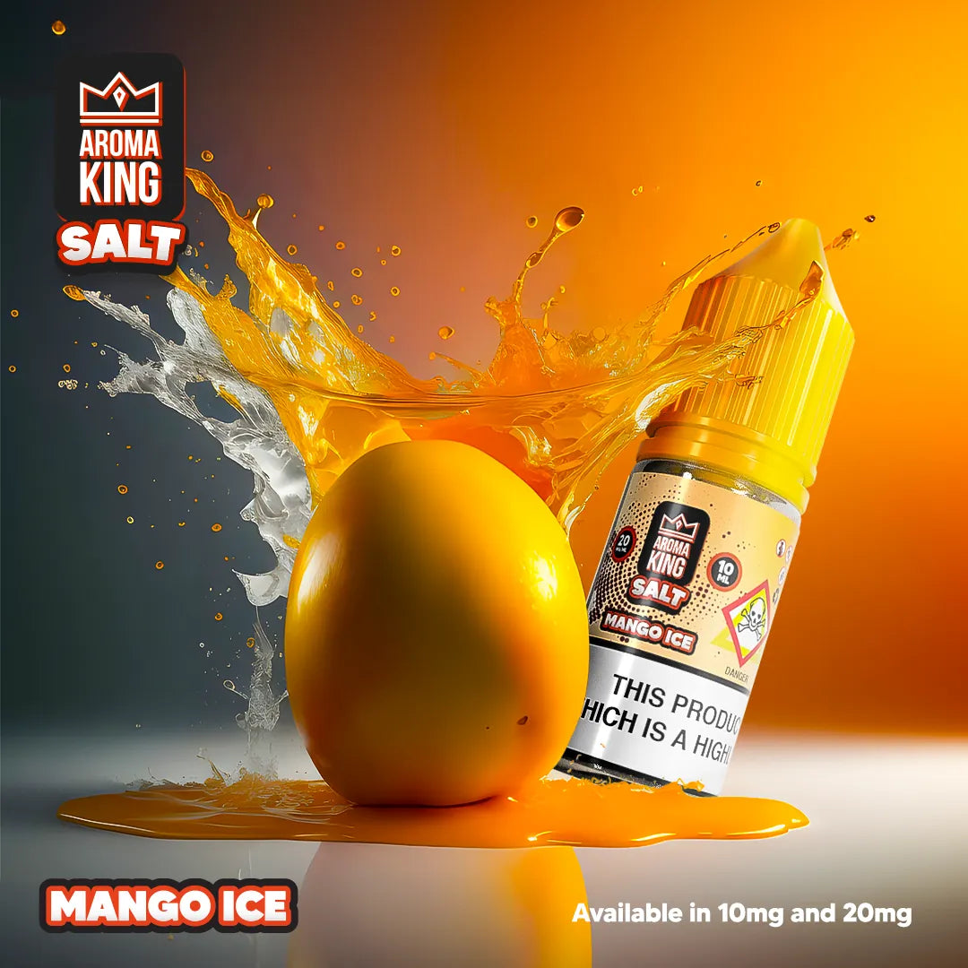 Aroma King 10ml nic salts e-liquid mango ice flavour