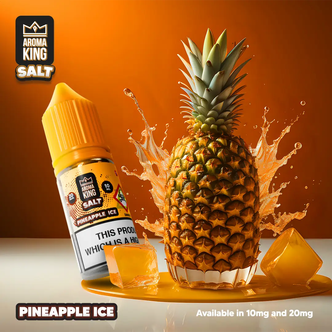 Aroma King 10ml nic salts e-liquid pineapple Ice flavour