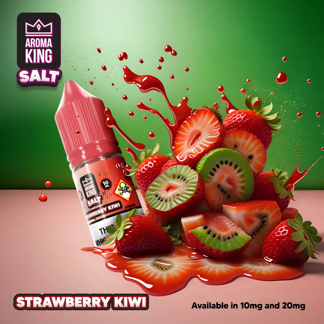 Aroma King 10ml nic salts e-liquid strawberry kiwi flavour