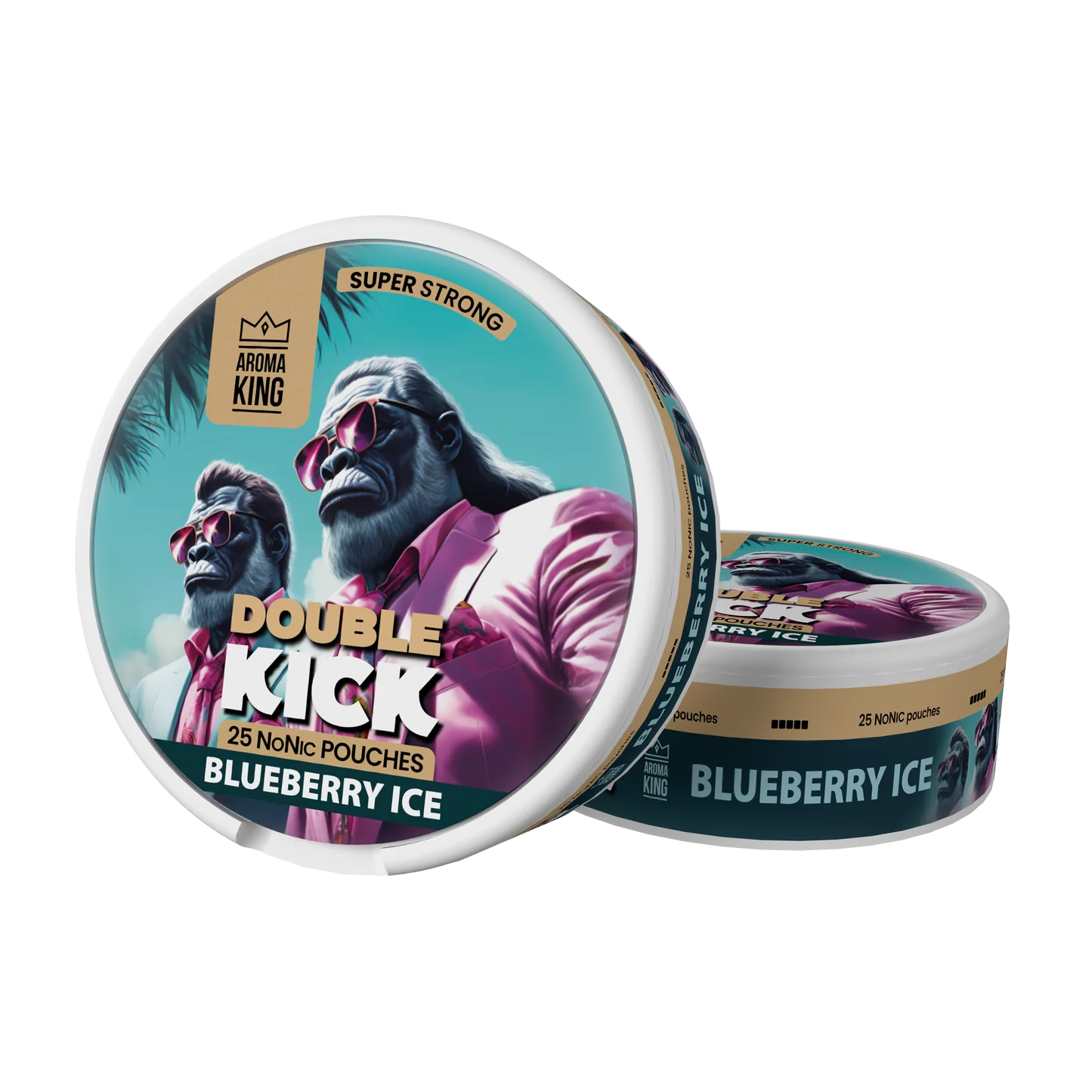 Blueberry Ice Double Kick Nic Pouches by Aroma King