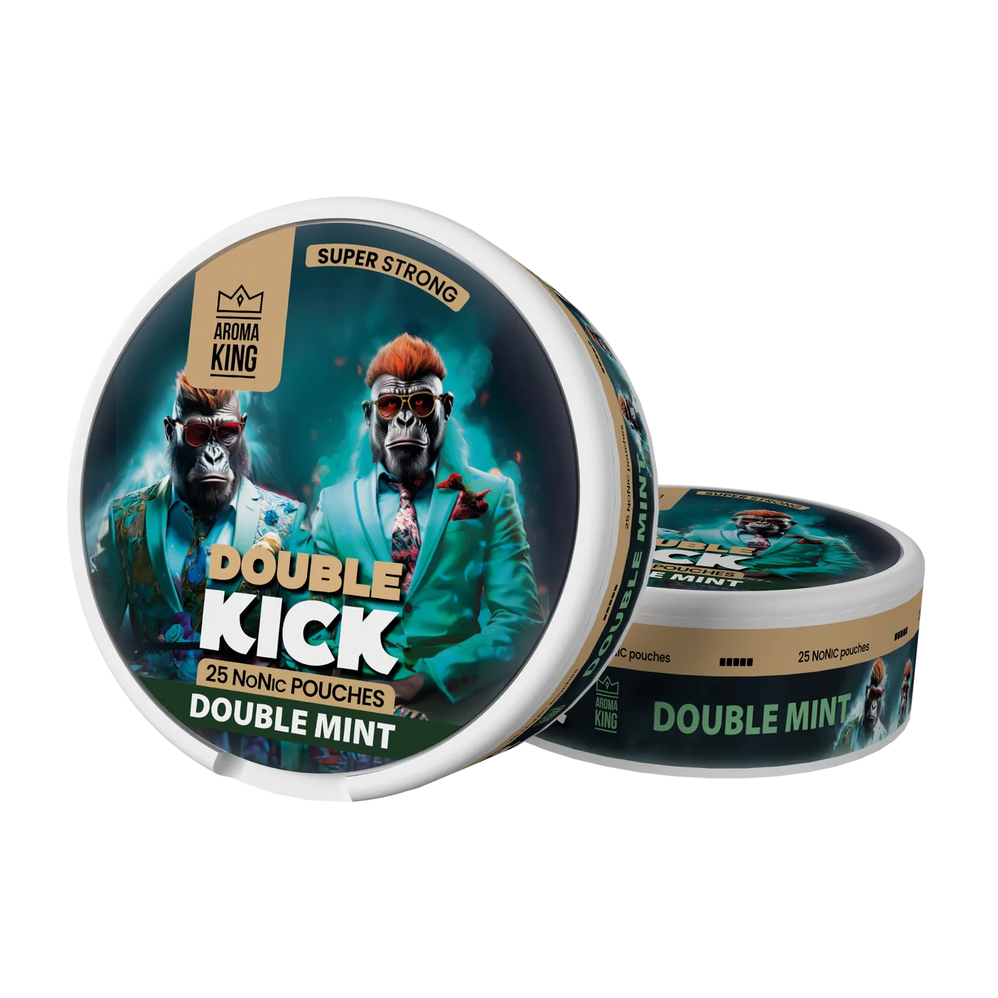 Double Mint flavoured Aroma King Nicotine Pouches Double Kick