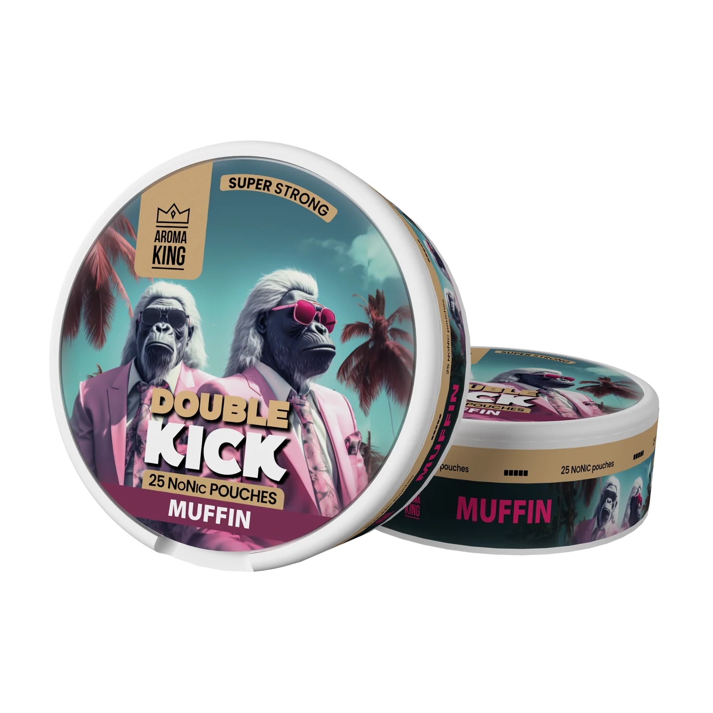 Muffin flavoured Aroma King Nicotine Pouches Double Kick
