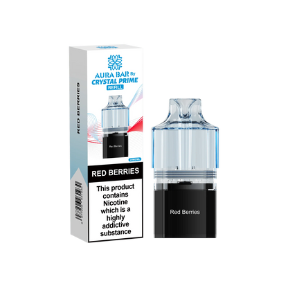 Aura Bar Crystal Prime 10K Pod Red Berries Flavored Prefilled Pod