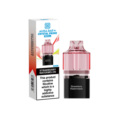 Aura Bar Crystal Prime 10K Pod Strawberry Watermelon Flavored Prefilled Pod