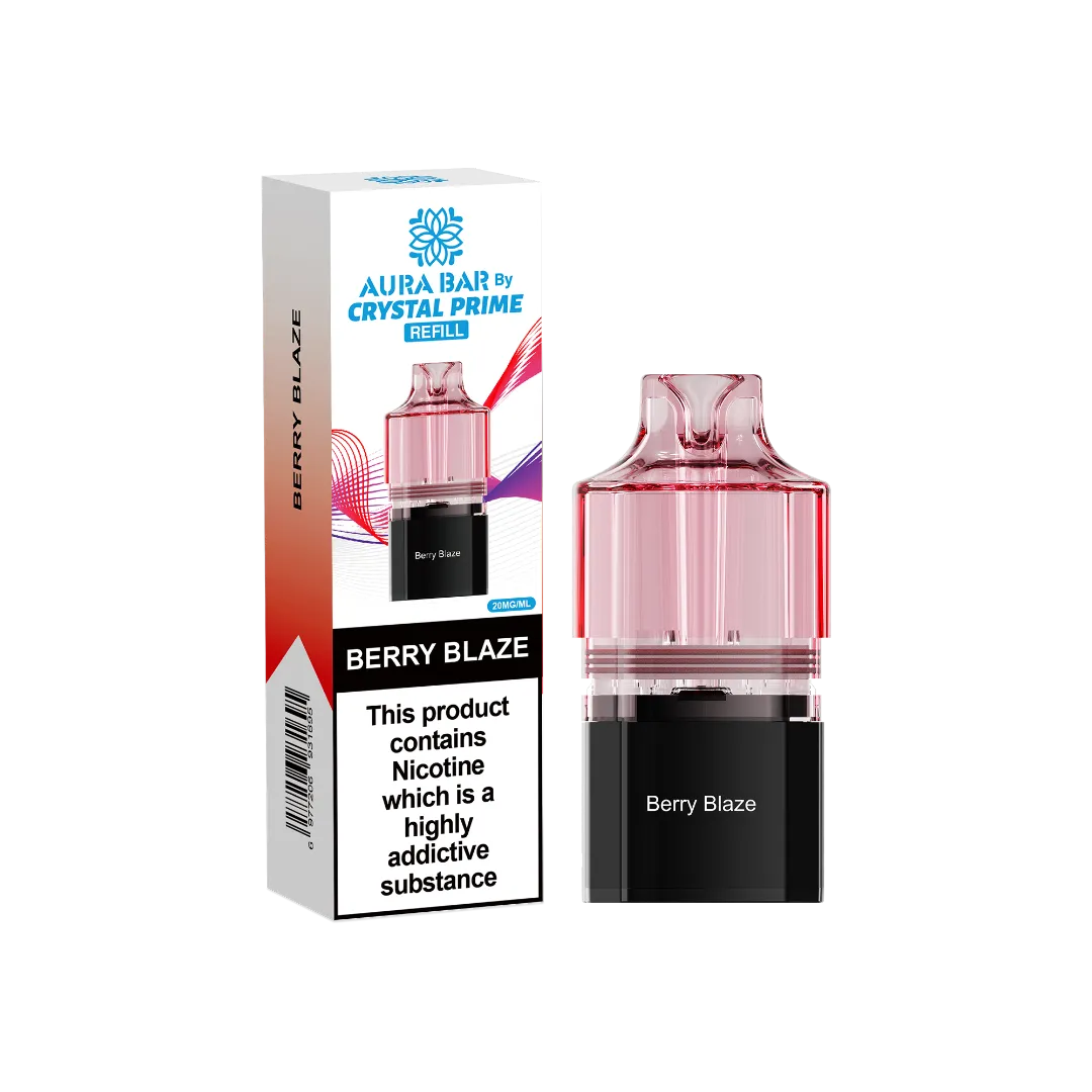 Aura Bar Crystal Prime 10K Prime Berry Blaze Flavored Prefilled Pod