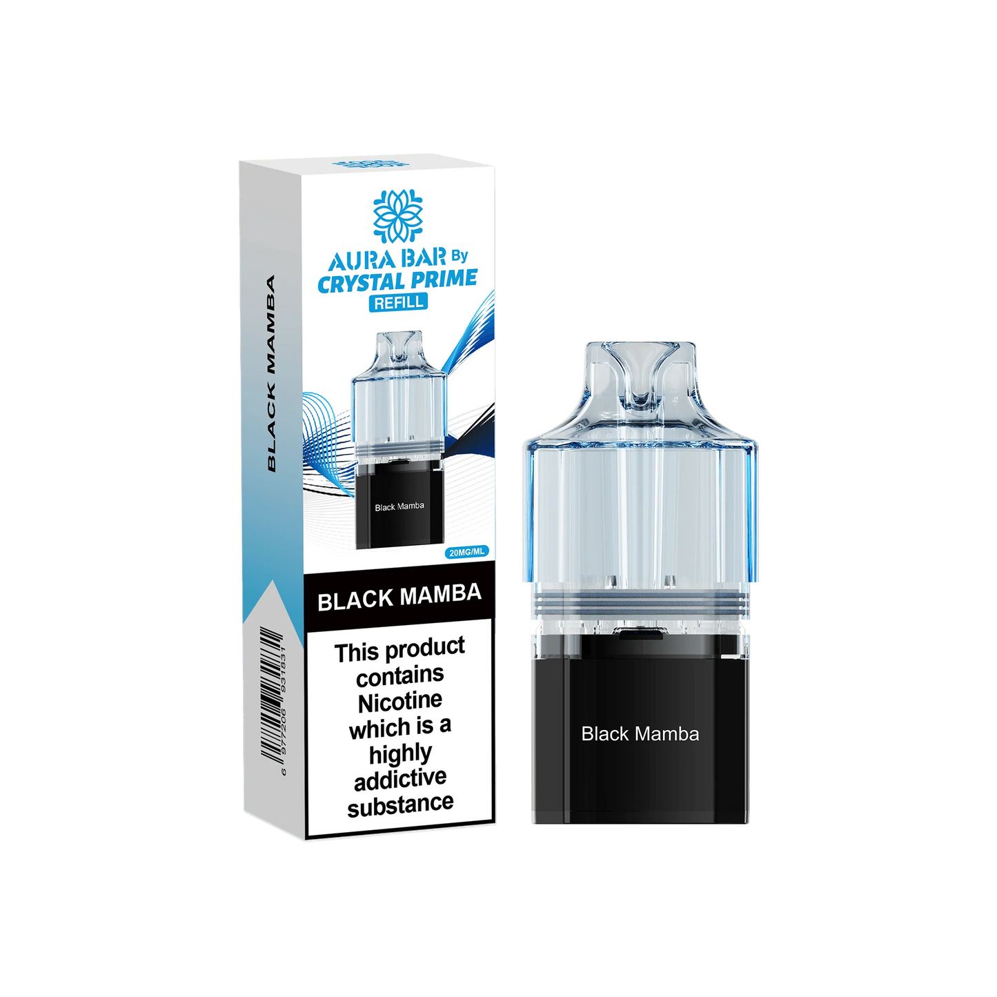 Aura Bar Crystal Prime 10K Prime Black Mamba Flavored Prefilled Pod