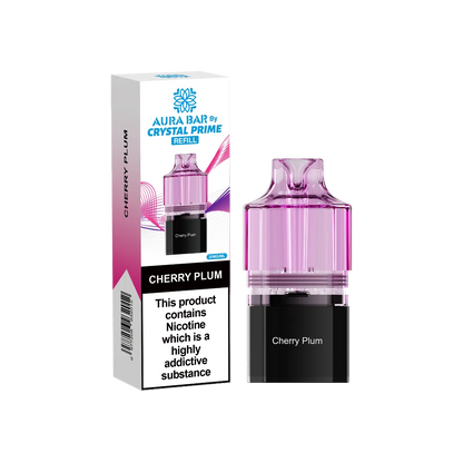 Aura Bar Crystal Prime 10K Prime Cherry Plum Flavored Prefilled Pod
