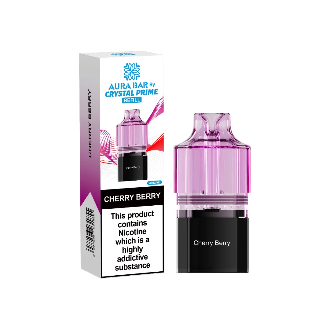 Aura Bar Crystal Prime 10K Prime Fizzy Cherry Berry Flavored Prefilled Pod