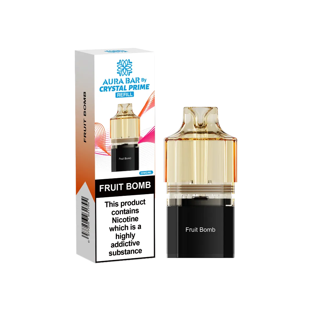 Aura Bar Crystal Prime 10K Prime Fruit Bomb Flavored Prefilled Pod