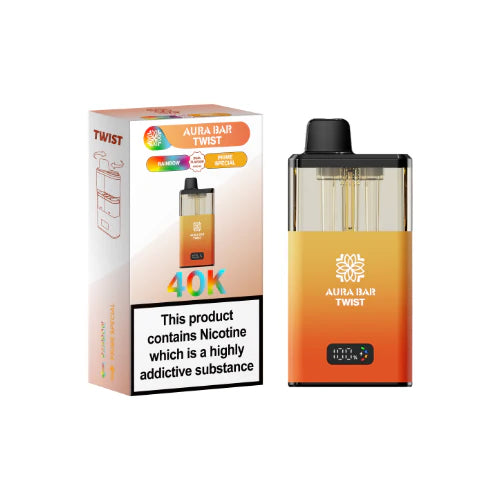 Rainbow / Prime Special flavour Aura Bar Twist 40K Prefilled Vape Kit