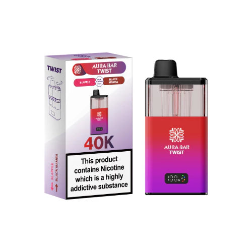 Slaaple / Black Mamba flavour Aura Bar Twist 40K Prefilled Vape Kit