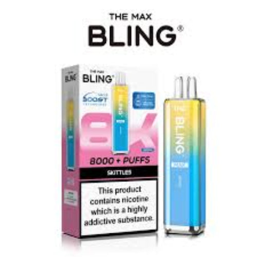 Skittles flavoured Bling Max 8000 Puffs Vape Kit