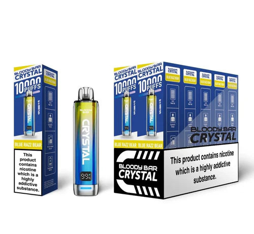Blue Razz Bear flavoured Bloody Bar 10K Prefilled Vape Kit in Blue Colour