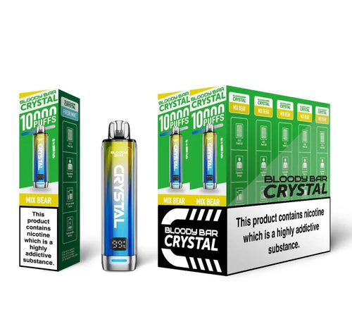 Mix Bear flavoured Bloody Bar 10K Prefilled Vape Kit in Green Colour