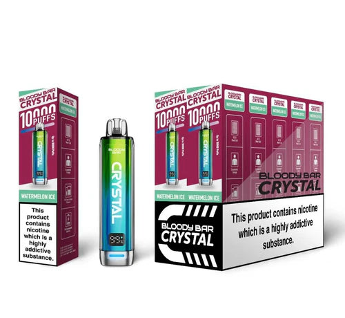 Watermelon Ice flavoured Bloody Bar 10K Prefilled Vape Kit in Dark Red Colour