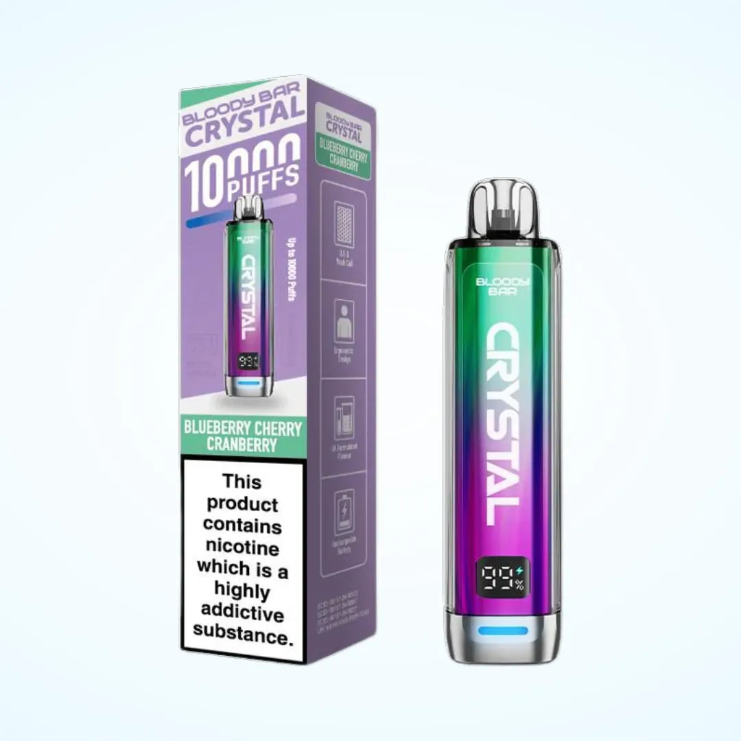 Blueberry Cherry Cranberry Flavoured Bloody Bar Crystal in Violet Colour