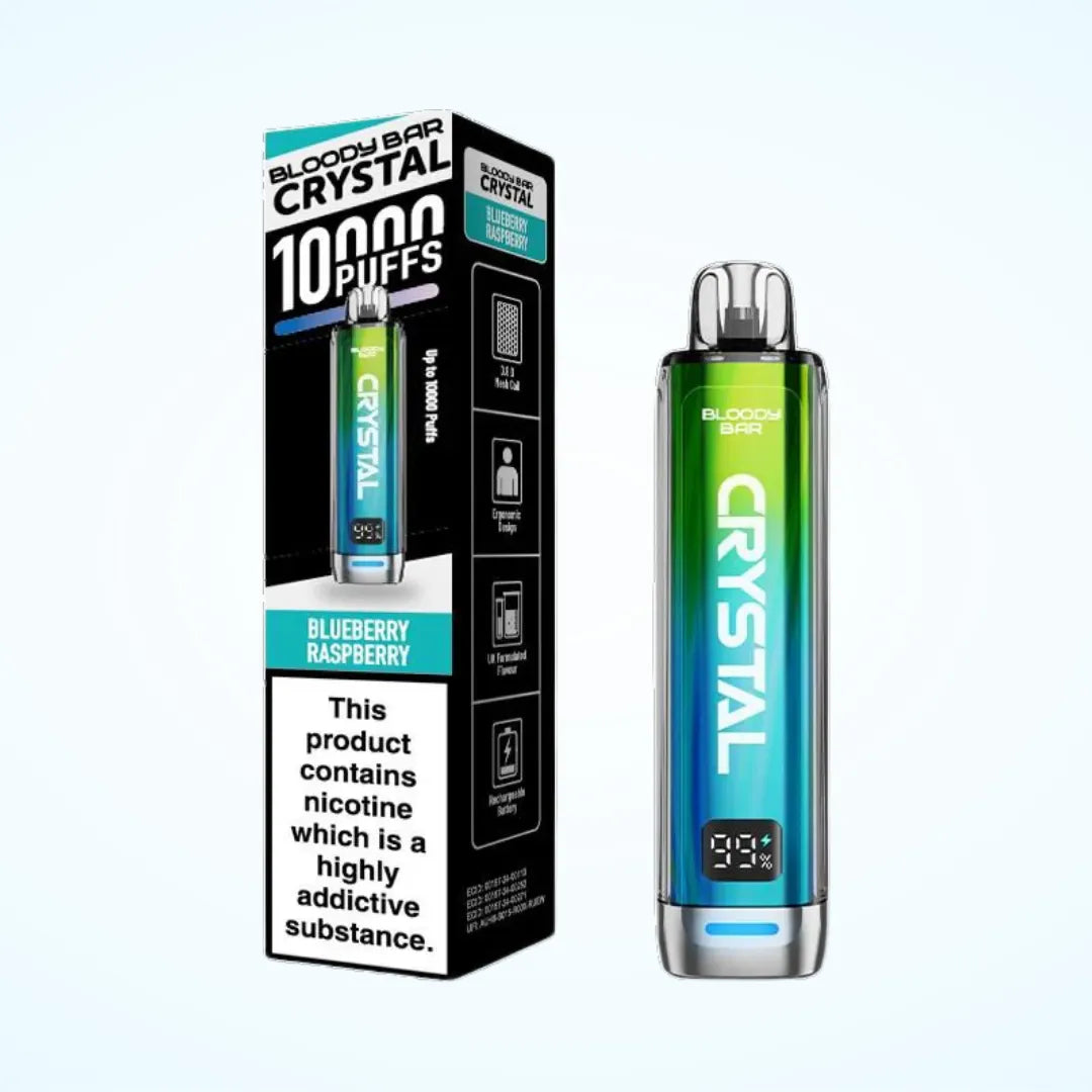 Blueberry Raspberry Flavoured Bloody Bar Crystal in Black Colour