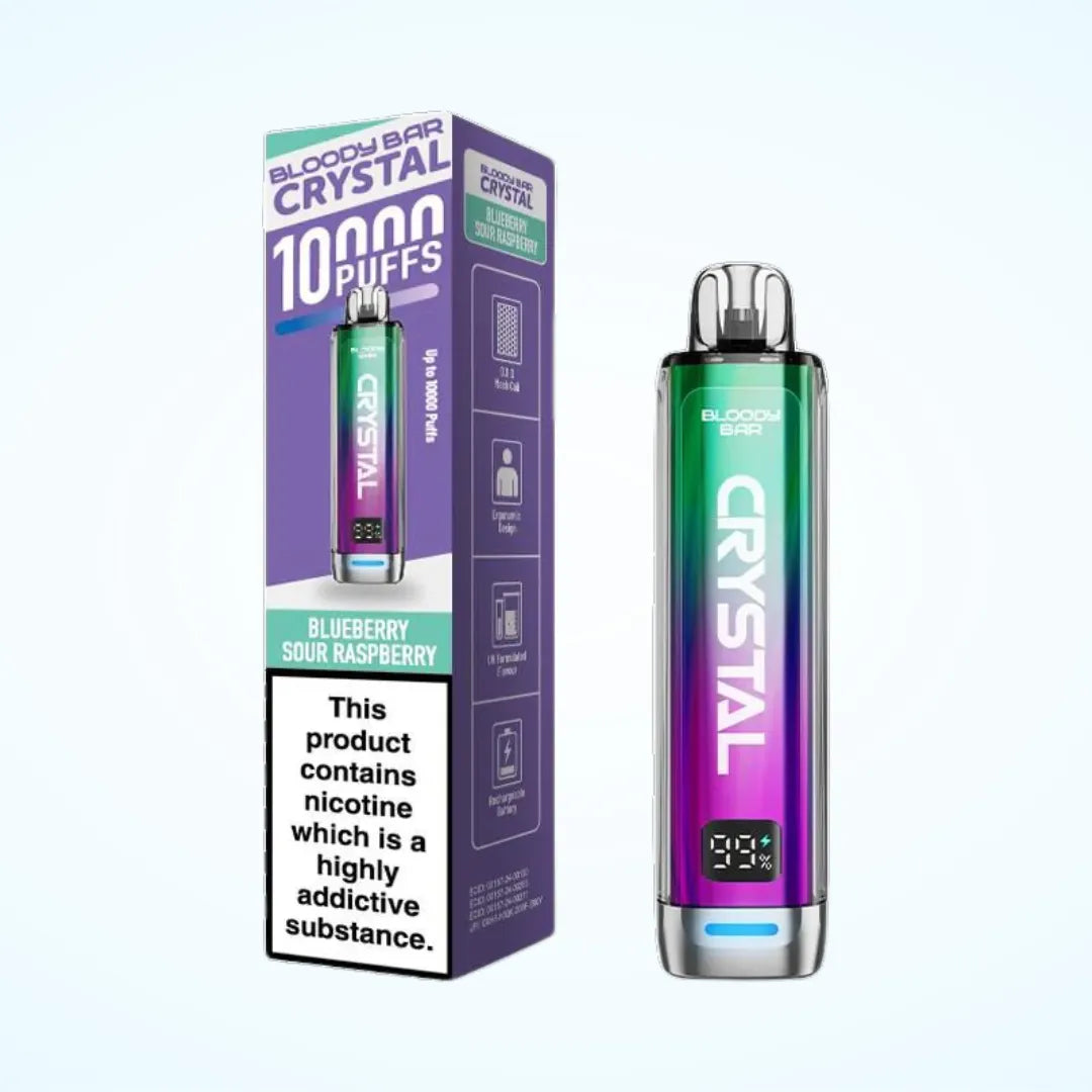 Blueberry Sour Raspberry Flavoured Bloody Bar Crystal in Light Purple Colour