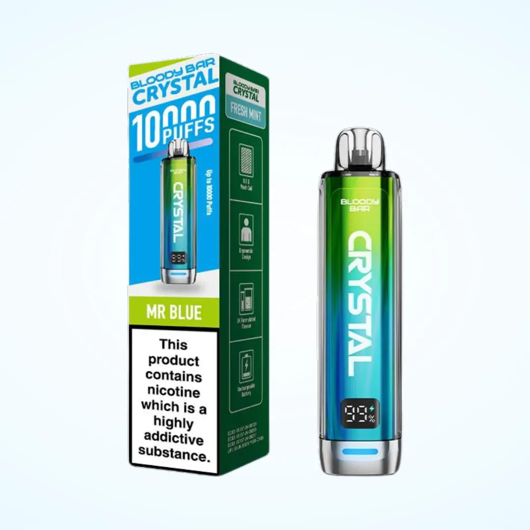 Mr Blue Flavoured Bloody Bar Crystal 10k in Blue Colour