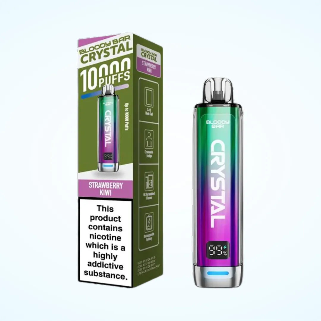 Strawberry Kiwi Flavoured Bloody Bar Crystal 10k in Mud Green Colour