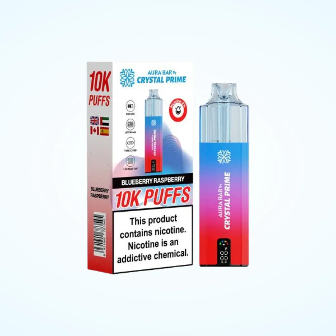 Blueberry Raspberry flavour Crystal Prime 10000 Puffs Vape Kit