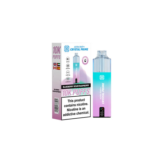 Blueberry Sour Raspberry flavour Crystal Prime 10000 Puffs Vape Kit