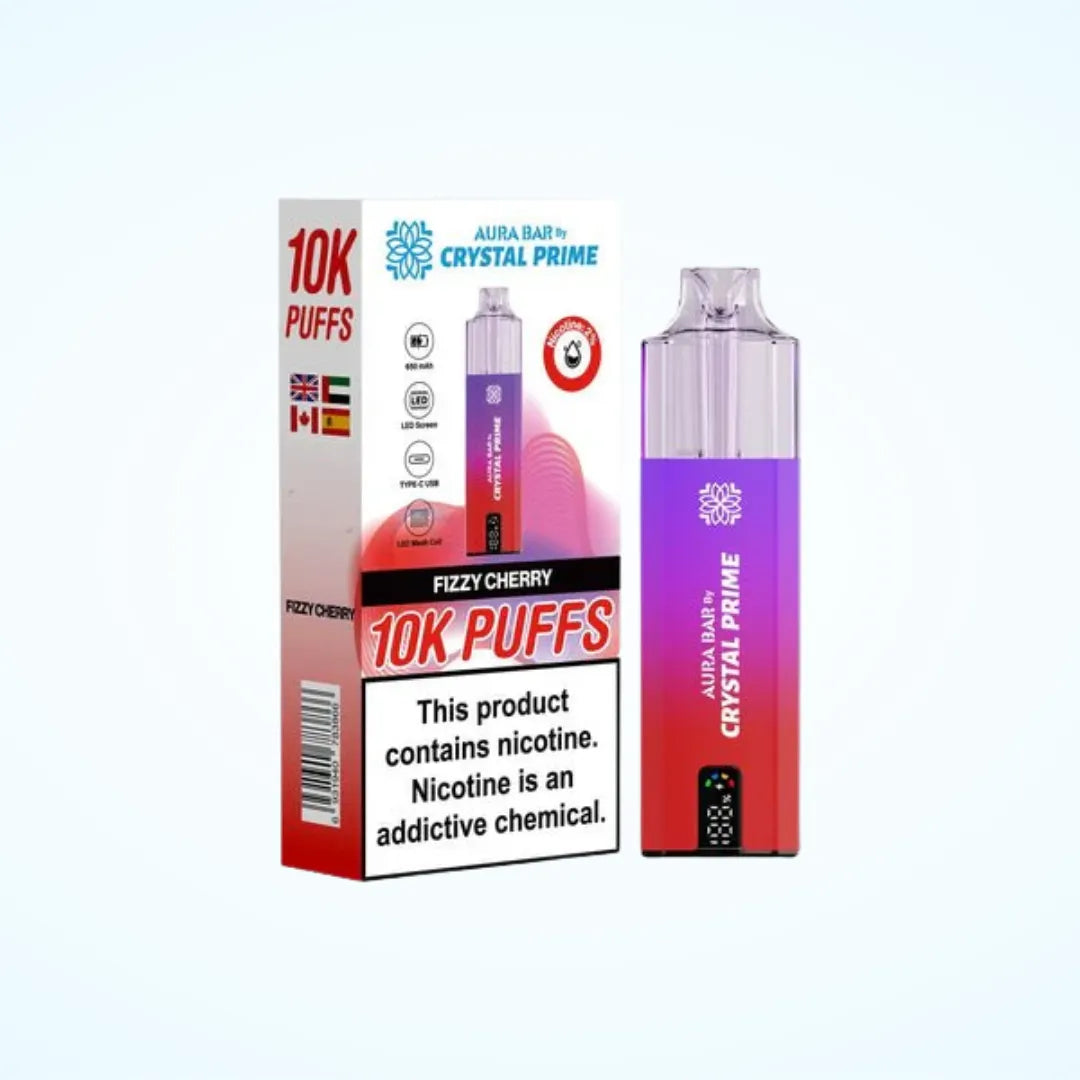 Fizzy Cherry flavour Crystal Prime 10000 Puffs Vape Kit