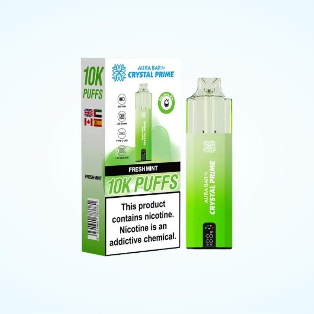 Fresh Mint flavour Crystal Prime 10000 Puffs Vape Kit
