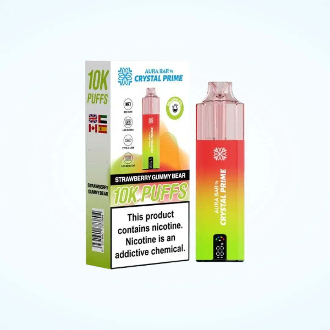 Grape Gummy Bear / Strawberry Gummy Bear flavour Crystal Prime 10000 Puffs Vape Kit