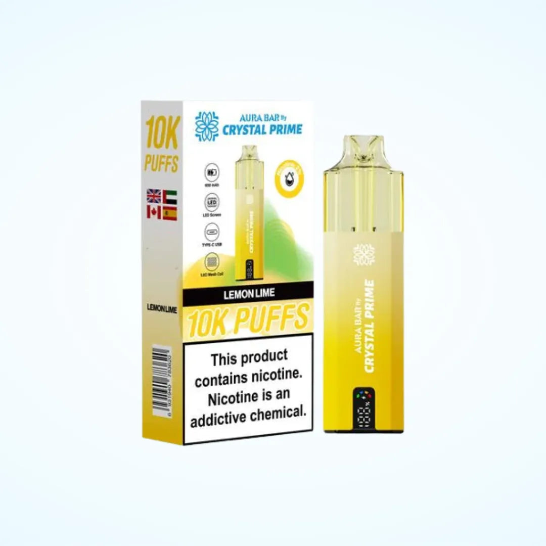 Lemon & Lime flavour Crystal Prime 10000 Puffs Vape Kit