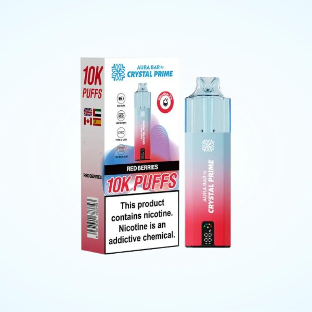 Red Berries flavour Crystal Prime 10000 Puffs Vape Kit