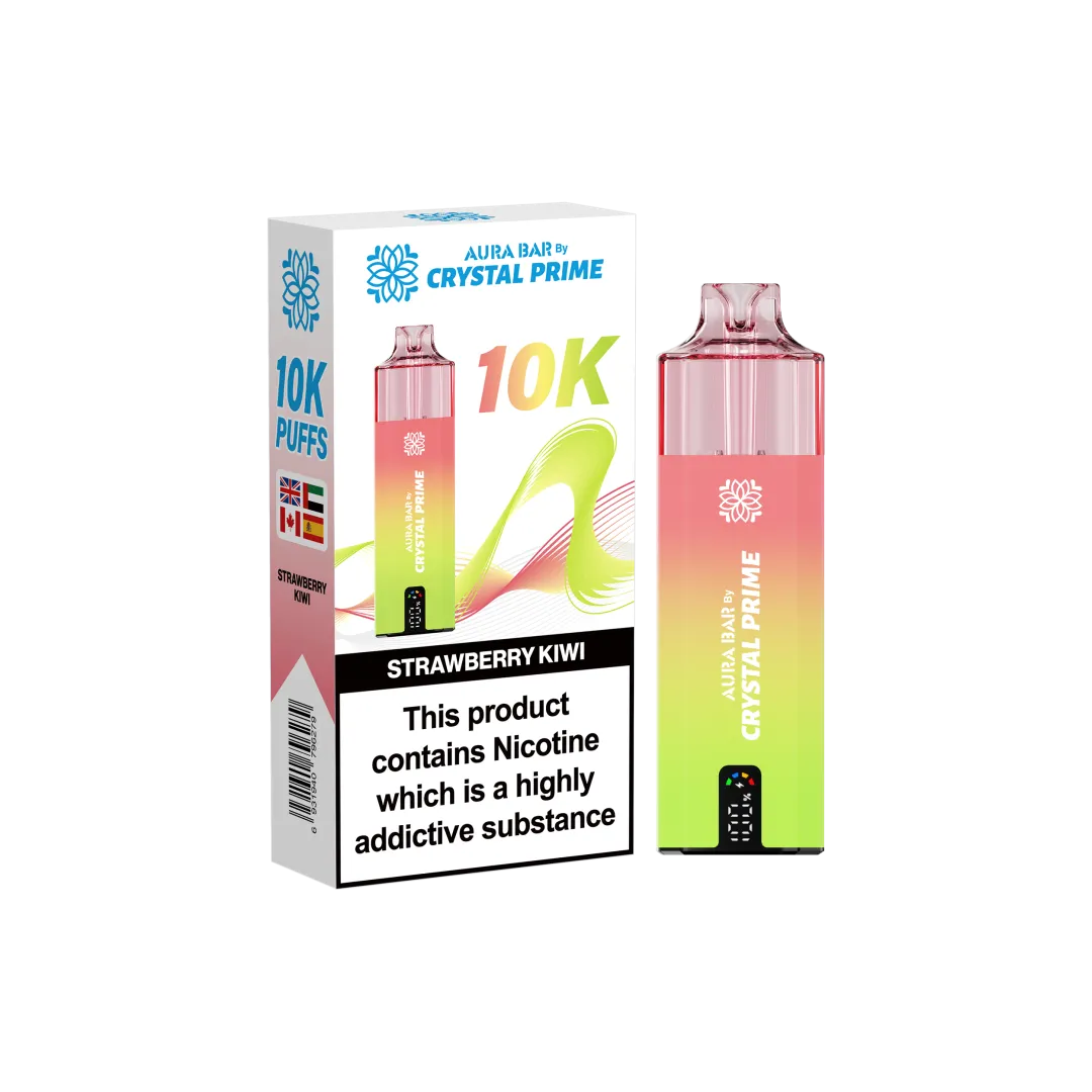 Strawberry & Kiwi flavour Crystal Prime 10000 Puffs Vape Kit