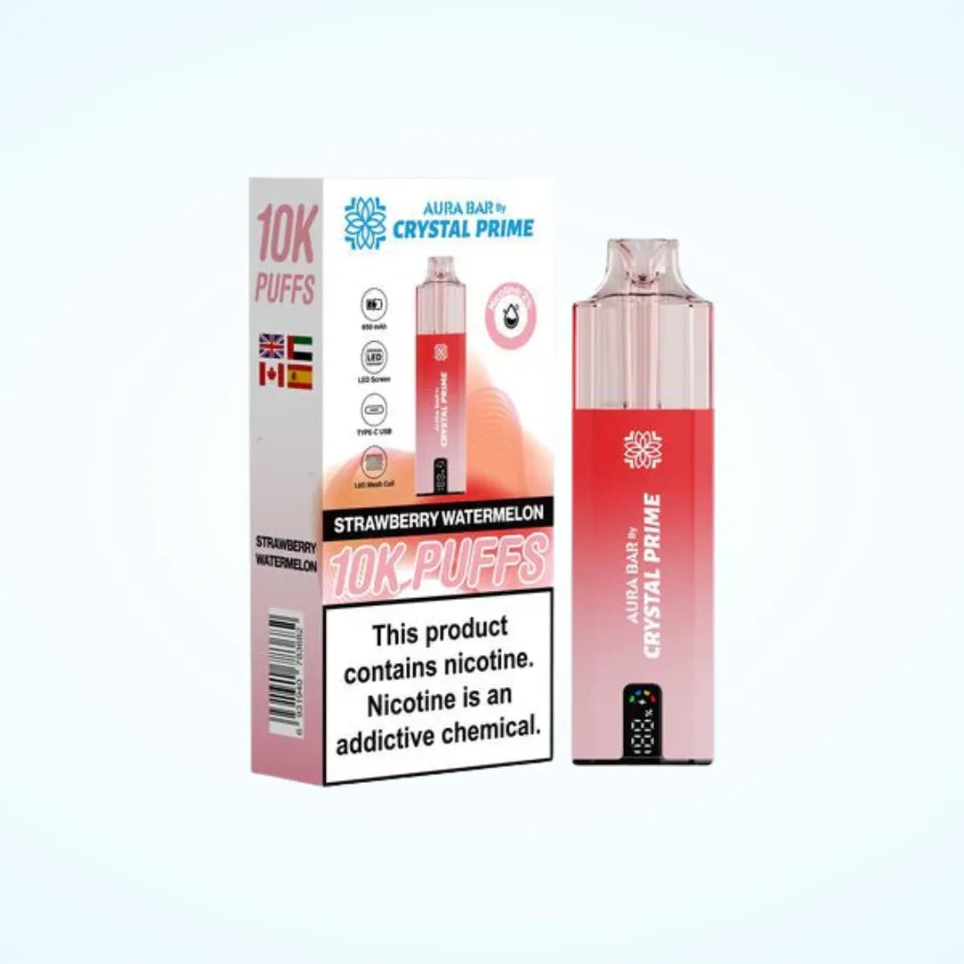 Strawberry Watermelon flavour Crystal Prime 10000 Puffs Vape Kit