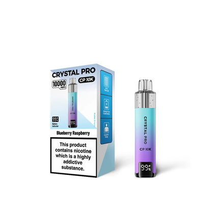 Blueberry Raspberry flavoured Crystal Pro CP 10K in Blue and Purple