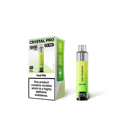 Fresh Mint flavoured Crystal Pro CP 10K in Green
