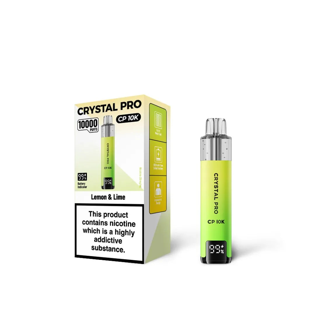 Lemon Lime flavoured Crystal Pro CP 10K in Green