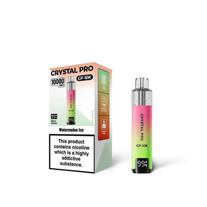 Watermelon Ice flavoured Crystal Pro CP 10K in Pink and Green