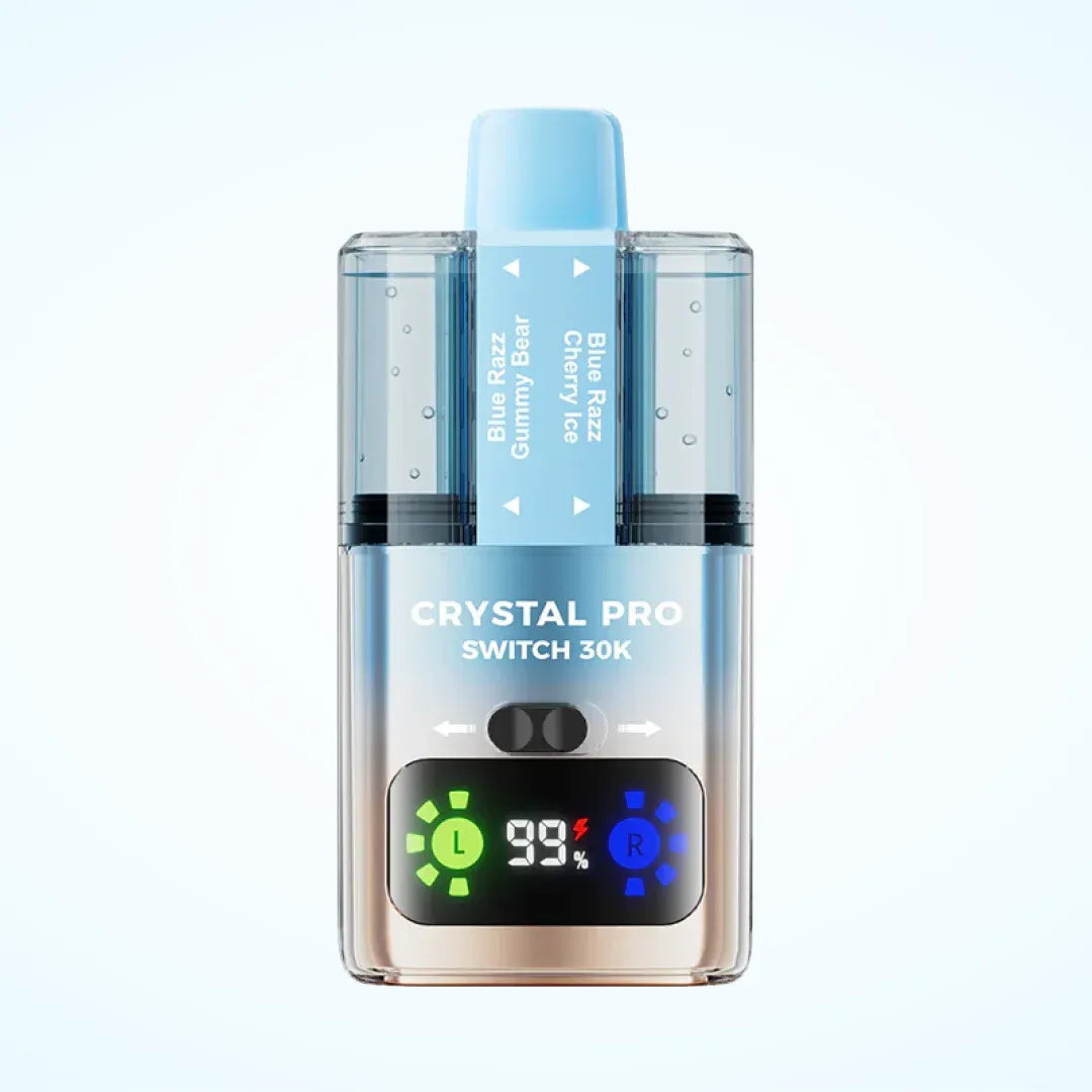 Blue Razz Gummy Bear / Blue Razz Cherry Ice flavoured Crystal Pro Switch 30K Vape Kit