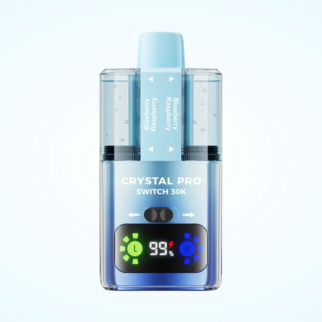 Blueberry Raspberry flavoured Crystal Pro Switch 30K Vape Kit