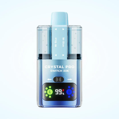 Mr Blue flavoured Crystal Pro Switch 30K Vape Kit