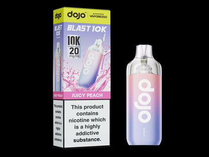 Juicy Peach flavoured Dojo Blast 10K in Pink-Blue Colour