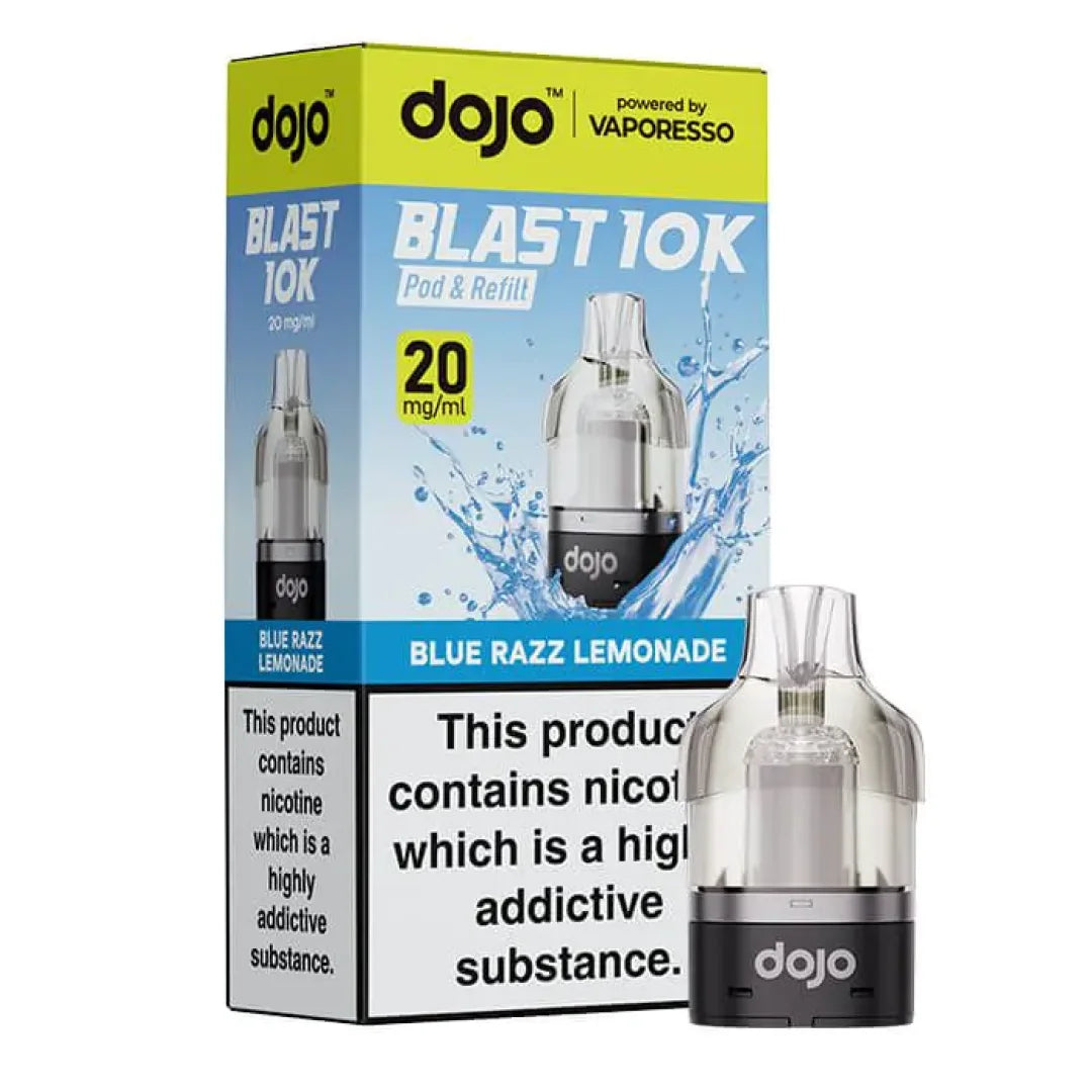 Blue Razz Lemonade flavour Dojo Blast 10K Replacement Pods