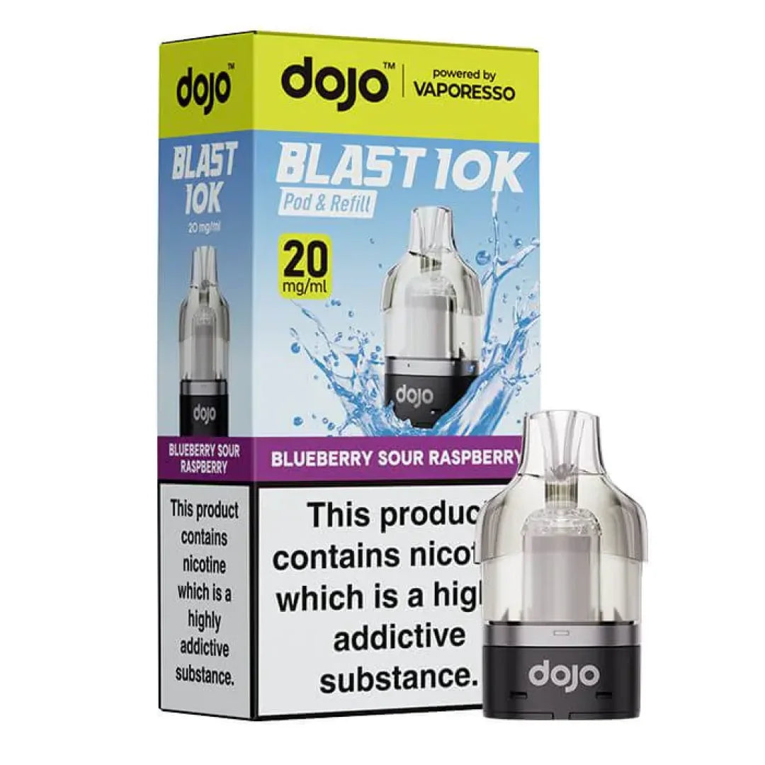 Blueberry Sour Raspberry flavour Dojo Blast 10K Replacement Pods