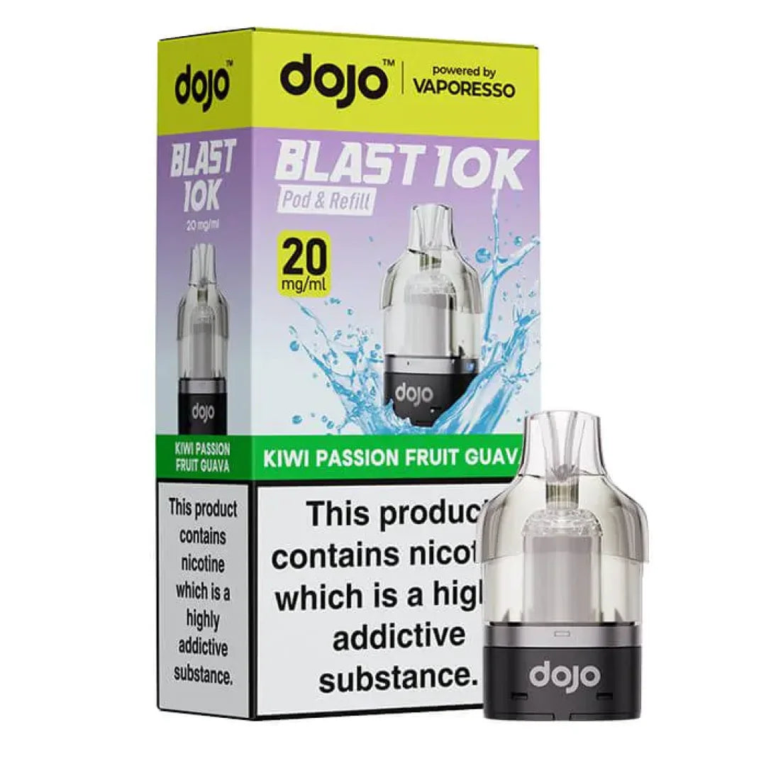 Kiwi Passion Fruit Guava flavour Dojo Blast 10K Replacement Pods