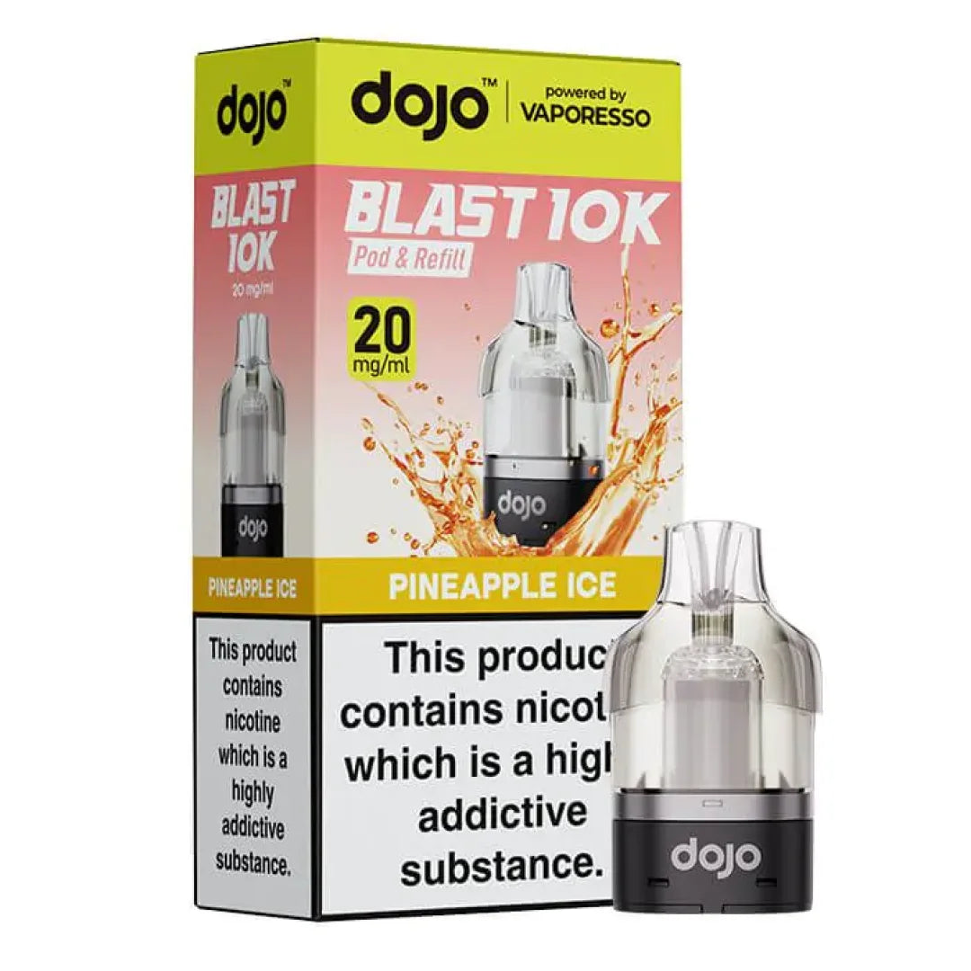 Pineapple Ice flavour Dojo Blast 10K Replacement Pods